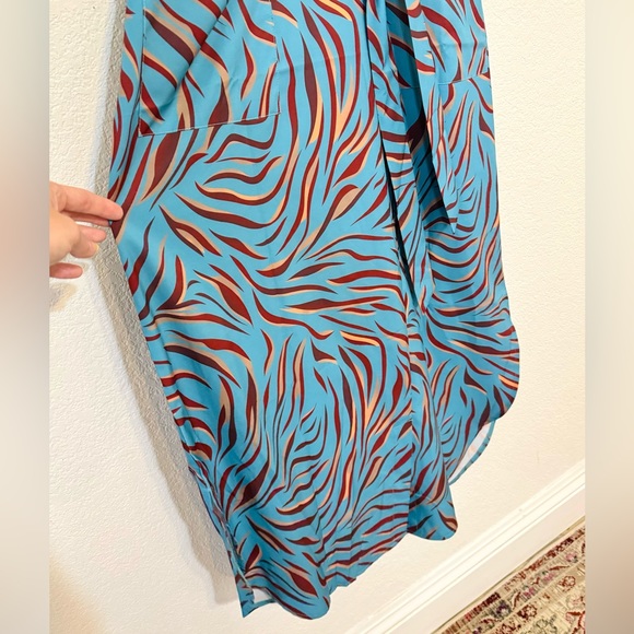 Teal Tiger Print Dress - Picture 6 of 9